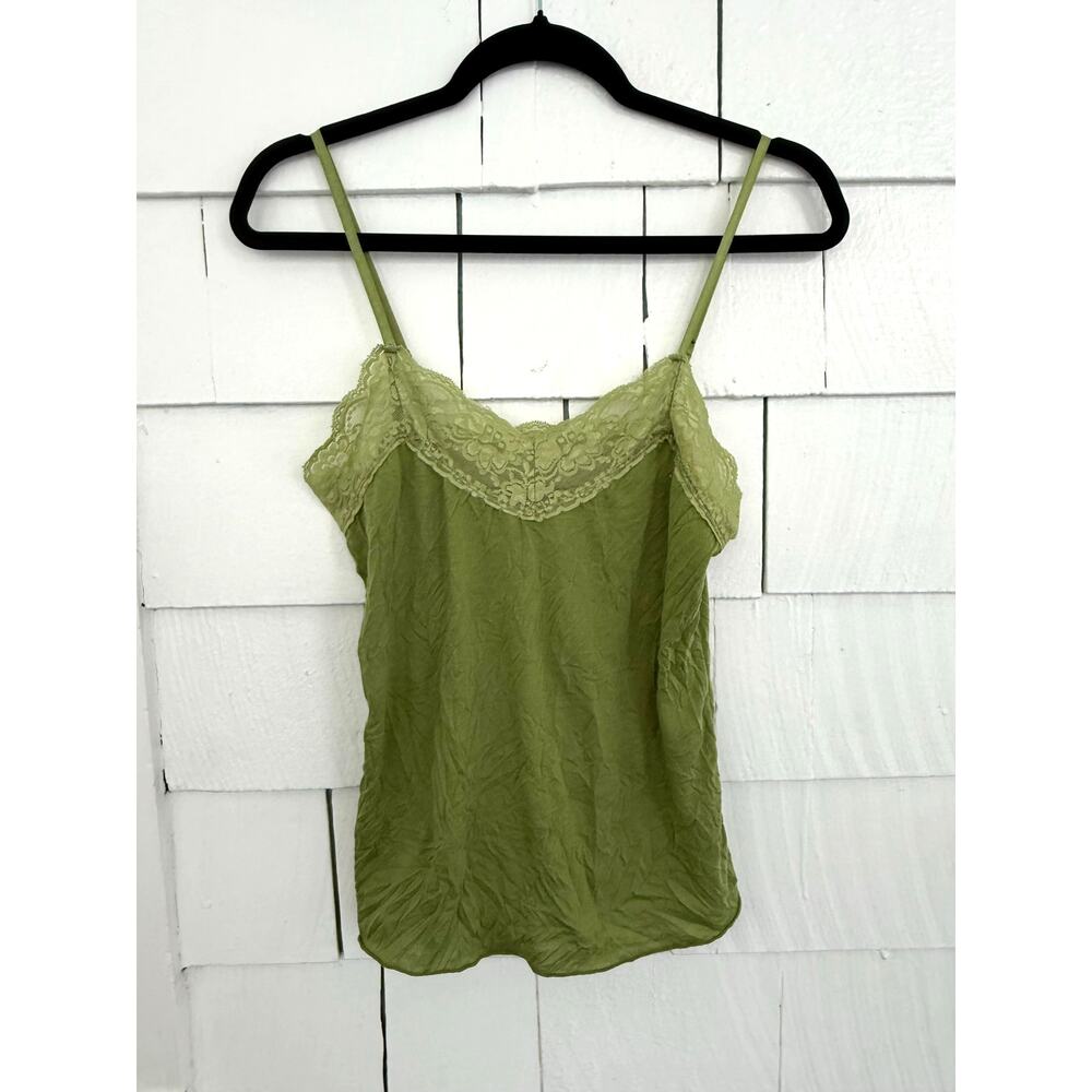 Vintage Weathervane Womens Med Y2K Lace Trim Cami Forest Fairy Coquette Romantic